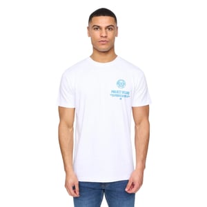 Henleys Heren Henstamp Katoenen T-Shirt (Wit)