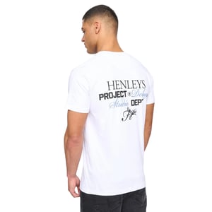 Henleys Heren Hentitled Katoenen T-Shirt (Optisch Wit)