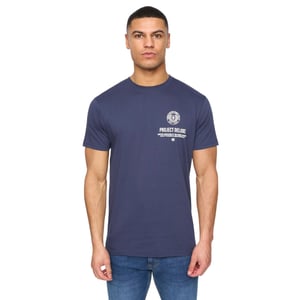 Henleys Heren Henstamp Katoenen T-shirt (Marineblauw)