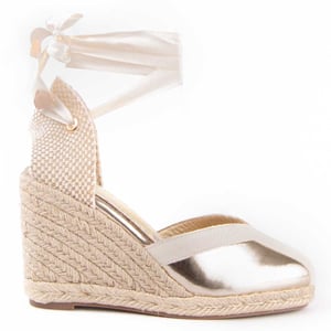 Montevita Espadrilles Met Sleehak Balenci2 Goud