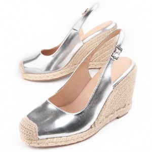 Montevita Espadrilles Met Sleehak Balenci5 Zilver