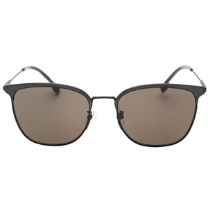Hugo Boss Dark Ruthenium Grey Frame Zonnebril met Grijze Lens