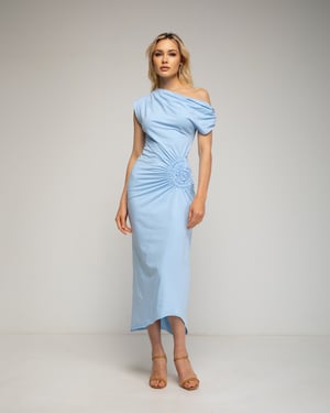 Jurk met asymmetrische kraag