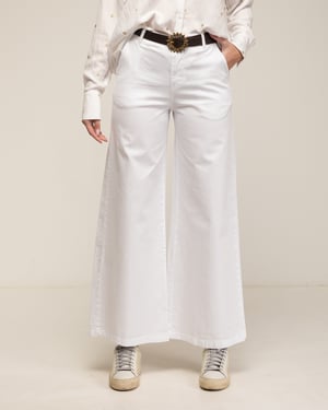 Wijde flare broek