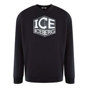 Ice Iceberg Cubed Logo Zwarte Sweatshirt