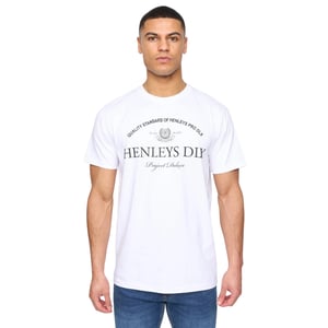 Henleys Heren Henclose Katoenen T-shirt (Wit)