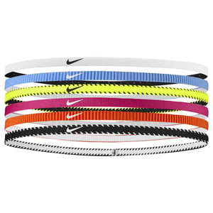 Nike Klassieke Flexibele Slanke Haarband (Set van 6) (Veelkleurig)