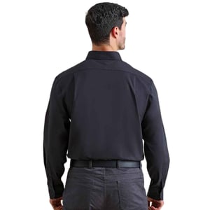 Premier Heren Supreme Oxford Formeel Overhemd Met Lange Mouwen (Zwart)