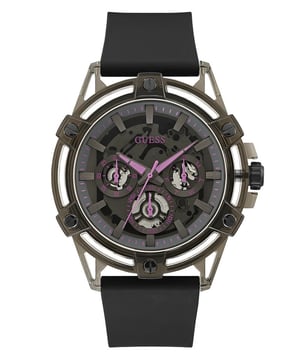 Guess Sporting Pink Limited Edition Heren Horloge Zwart GW0032G2