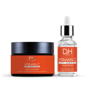 Dr H Anti-Aging Vitamine C Gezichtserum 30ml + Vitamine C Anti-Aging Nachtcrème 60ml