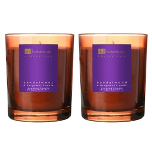 Dr Botanicals Sandelhout Bergamot Kaars 200g x 2 Duo Pakket