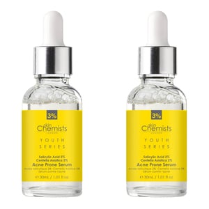 skinChemists Jeugdserie Acnegevoelig Serum Salicylzuur 2%, Centella Asiatica 3% 30ml x 2 Duo Pack