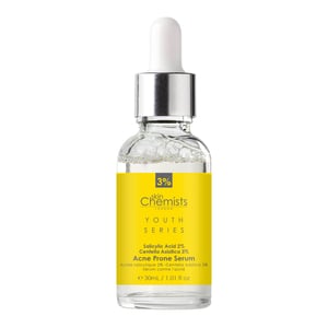 skinChemists Jeugdserie Acnegevoelig Serum Salicylzuur 2%, Centella Asiatica 3% 30ml x 2 Duo Pack