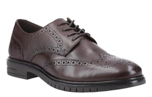Hush Puppies Santiago Leren Heren Bruine Brogues Schoenen