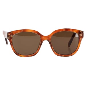 Celine Overized Triomphe Monogram Zonnebril In Bruin Acetaat