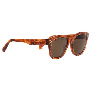 Celine Overized Triomphe Monogram Zonnebril In Bruin Acetaat