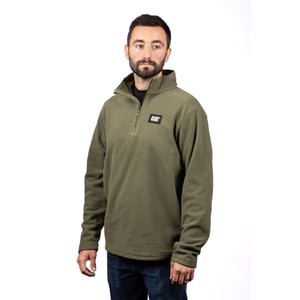 Caterpillar Cat Microfleece Half Rits Polyester Heren Groen Sweatshirt