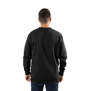 Caterpillar Middengewicht Crewneck Katoenen Mannen Zwarte Sweatshirt
