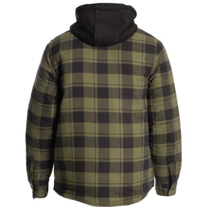 Hard Yakka Gequilted Flanellen Shacket Heren Groene Overhemdjas