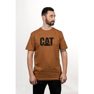 Caterpillar Merkenlogo Katoenen Heren Bronze T-Shirt