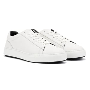 Ben Sherman Ace Cupsole Leren Witte Sneakers Voor Heren