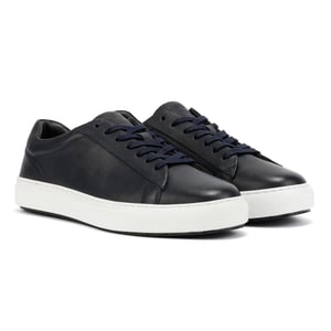 Ben Sherman Ace Cupsole Heren Blauwe Sneakers Van Leer