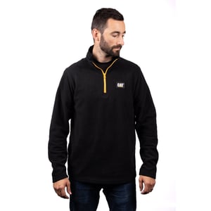 Caterpillar Cat Microfleece Kwart Rits Polyester Heren Zwarte Sweatshirt