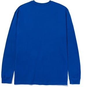 Caterpillar Merkenbanner Lange Mouwen Katoenen Heren Blauwe T-shirt