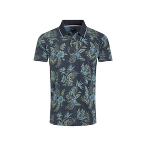 Weird Fish Heren Sarat Bedrukt Poloshirt (Marine)