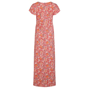 Weird Fish Dames/Dames Mirren Maxi Dress Met Overall Print (Tango rood)