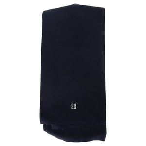 Givenchy Logo Sjaal in Navy Blauw Wol