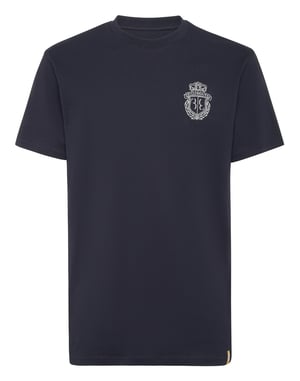Geborduurd rond hals T-shirt Crest