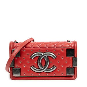 Studded Horizontal Boy Brick Flap  Schoudertas