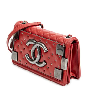 Studded Horizontal Boy Brick Flap  Schoudertas