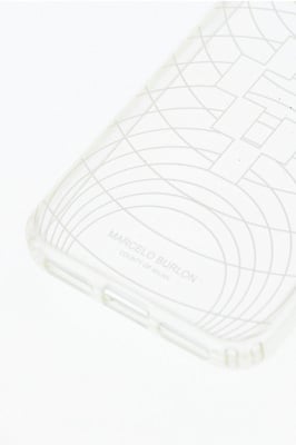 reliëf bedrukt transparant TECHNOFOLK XS iPhone-hoesje in wit