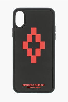 reliëf bedrukt CROSS 3D XS iPhone-hoesje in zwart