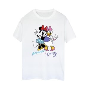 Disney Dames/Dames Minnie Mouse En Madeliefje Katoenen Vriendje T-shirt (Wit)