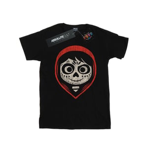 Disney Heren Coco Miguel Skelet Gezicht Hood T-Shirt (Zwart)