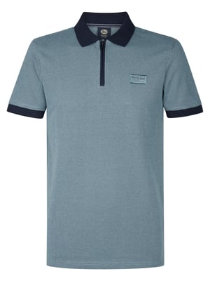 Petrol Industries - Heren Polo met Rits Keyline - Blauw