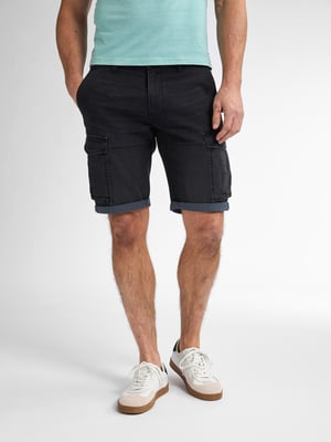 Petrol Industries - Heren Torino Cargo Short Denim Zephyr - Zwart