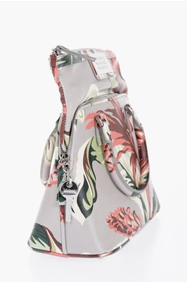 Schoudertas met bloemenprint in groen