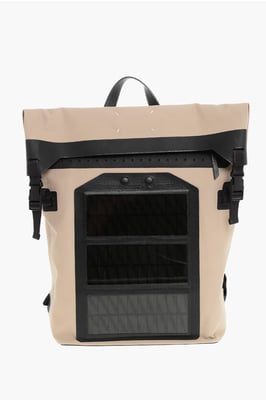 Oprolbare MACKINTOSH-rugzak met geïntegreerd zonnepaneel in beige