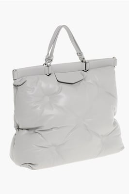 MM11 gewatteerde leren GLAM SLAM-tas in grijs
