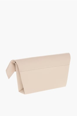 MM11 Saffiano leren SNATCHED clutch met clipsluiting in roze
