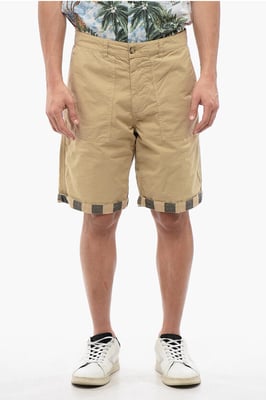 Omkeerbare Buffalo Shorts in Beige