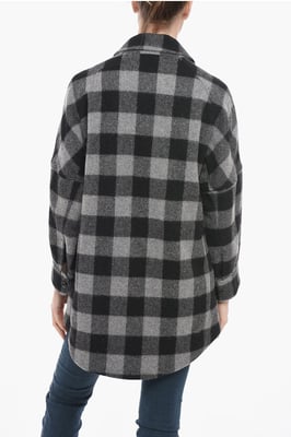 BUFFALO Overshirt van wolmix in grijs