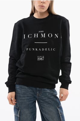 JOSOIN Over Sweatshirt met Contrasterende Print in Zwart