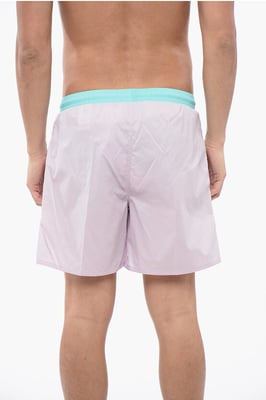 Tweekleurige boxerbadpak in Azzurro, Rosa