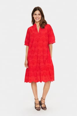 Jurk Regular fit red