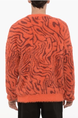 Zachte trui met ronde hals in Arancio, bordeauxrood